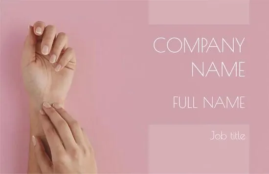 Euro business card template of a manicure master
