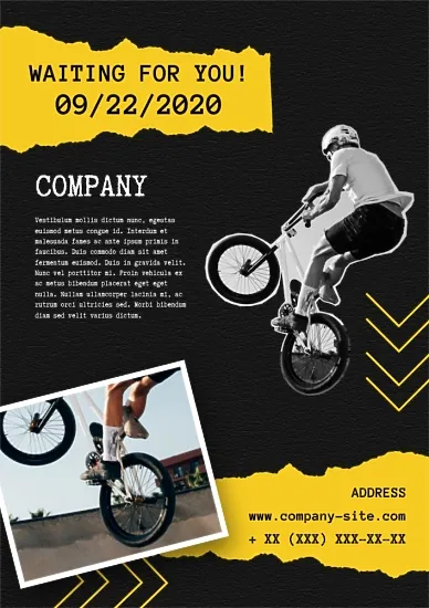 Dirt jumping poster template