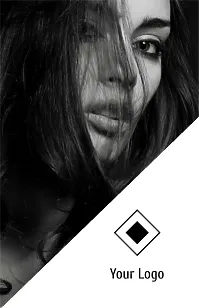 Personal business card template with photos