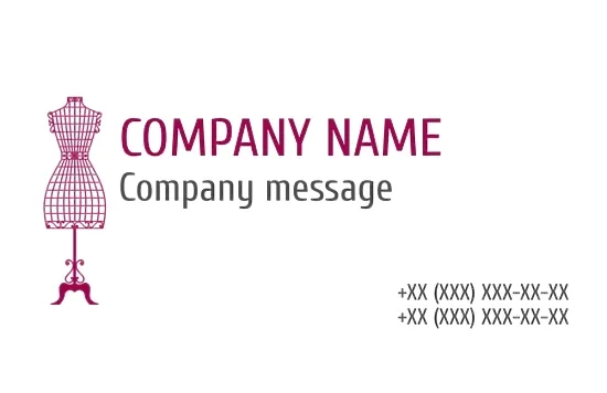 Fashion designer's business card template