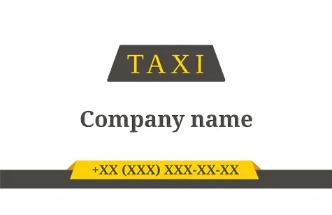 Taxi service business card template