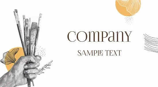 Artist's business card template