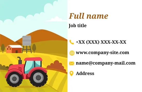 Farmer's business card template