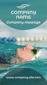 Aquafitness trainer's business card template