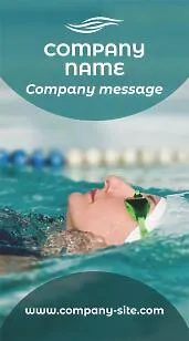 Aquafitness trainer's business card template