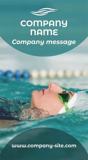 Aquafitness trainer's business card template