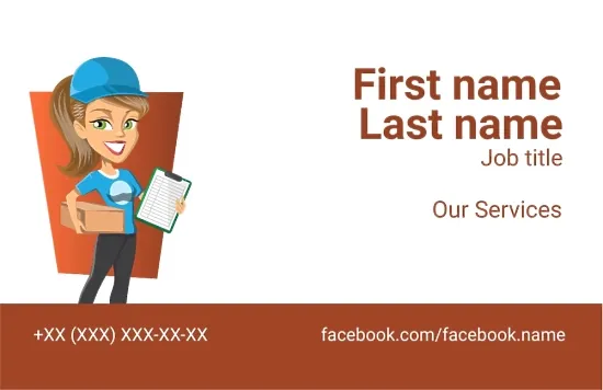 Delivery service business card template
