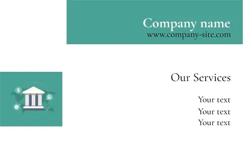 Bank business card template