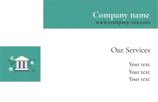 Bank business card template