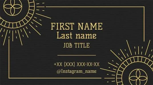 Tarologist's Dark business card template 