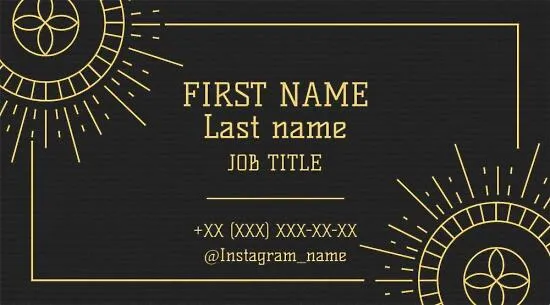 Tarologist's Dark business card template 