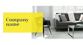 Furniture salon business card template