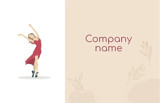 Dance Studio business card template