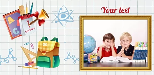 Template with children for printing on mugs