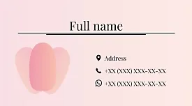 Manicure master's business card template