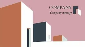 Construction company business card template