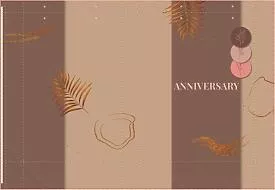 Paper bag template for the anniversary