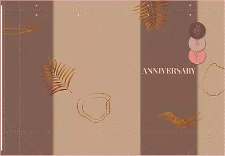 Paper bag template for the anniversary