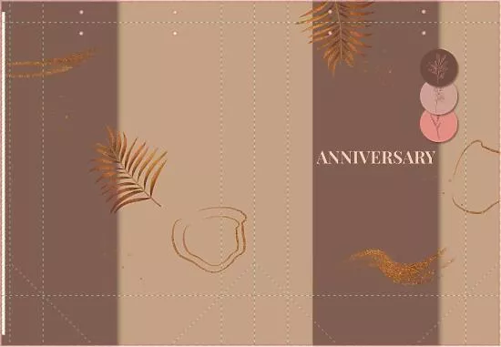 Paper bag template for the anniversary