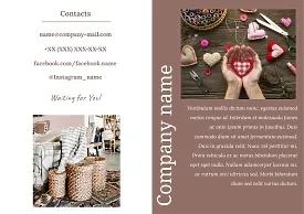 Handmade store booklet template