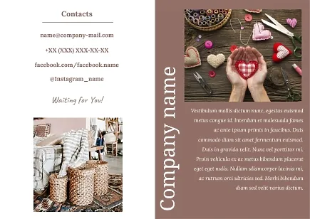 Handmade store booklet template