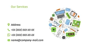 Service center business card template