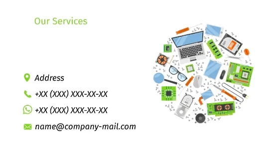 Service center business card template