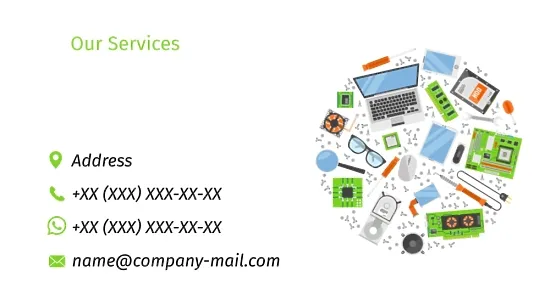 Service center business card template