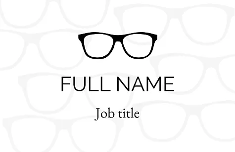 Optics salon business card template