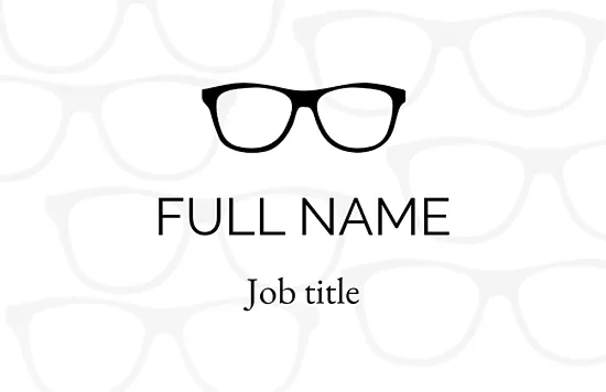 Optics salon business card template
