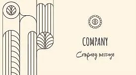 Universal business card template with a pattern