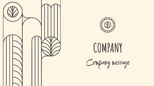 Universal business card template with a pattern