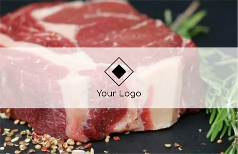 Meat supplier's business card template