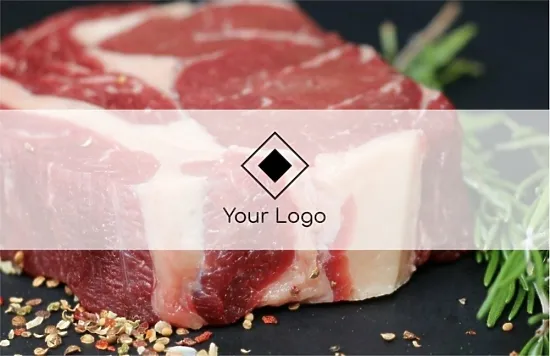 Meat supplier's business card template