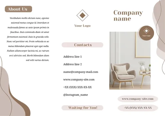 Furniture salon booklet template