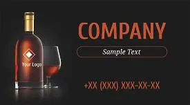 Alcohol store business card template