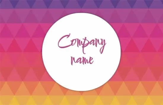 Bright business card template
