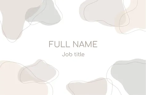 Template for a simple abstract business card