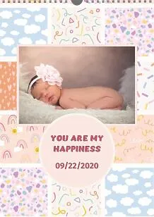 Calendar template with children's photos