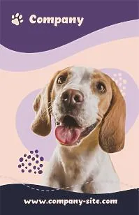 Business card template for a veterinarian