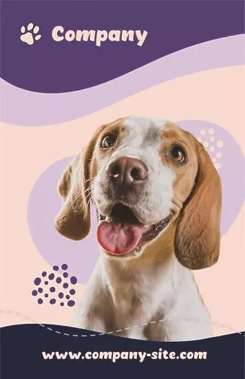 Business card template for a veterinarian