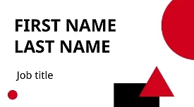 Business card template with geometry