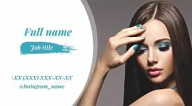 Manicure master's business card template with photos