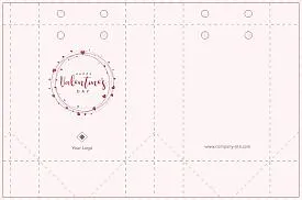 Paper bag template for Valentine's Day