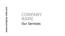 Template of a strict concise business card