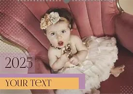 Template for a wall-mounted children's calendar