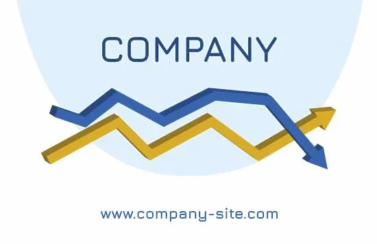 Financial company business card template 