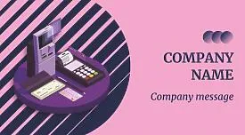 Financial company business card template 