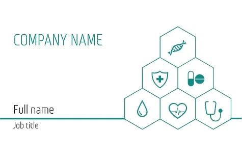 Business card template of a medical institution