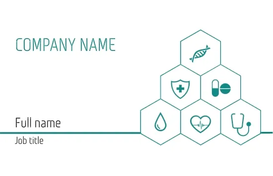 Business card template of a medical institution